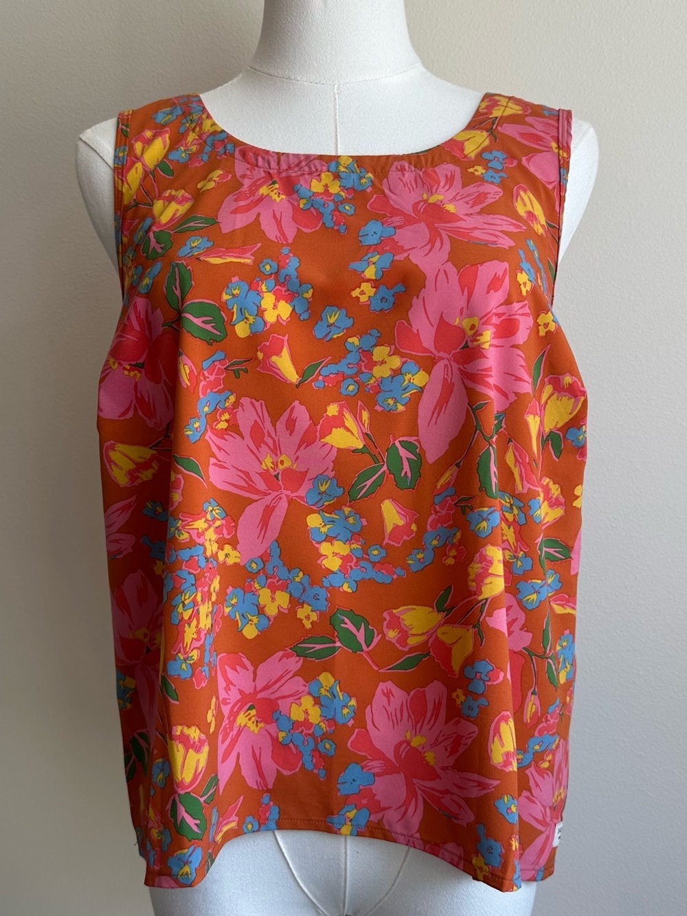 Toad&Co NEW WITH TAGS Sun-kissed Button Back Tank Top in Orange | SIZE L